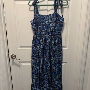 Rachel Zoe Navy and Light Blue Floral Dress